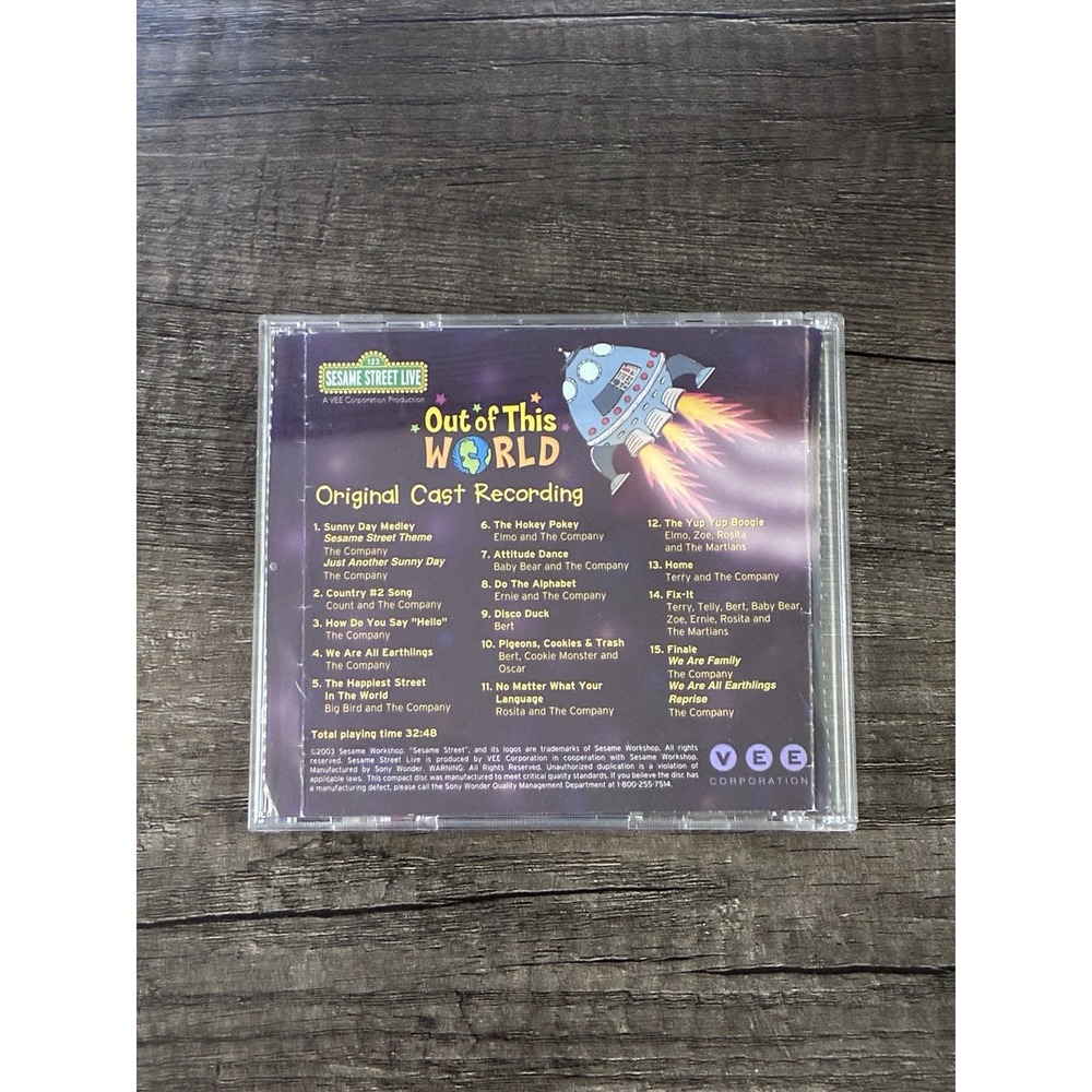 Sesame Street Live: Out Of This World CD (2003) Cast Album - Picture 2 of 6